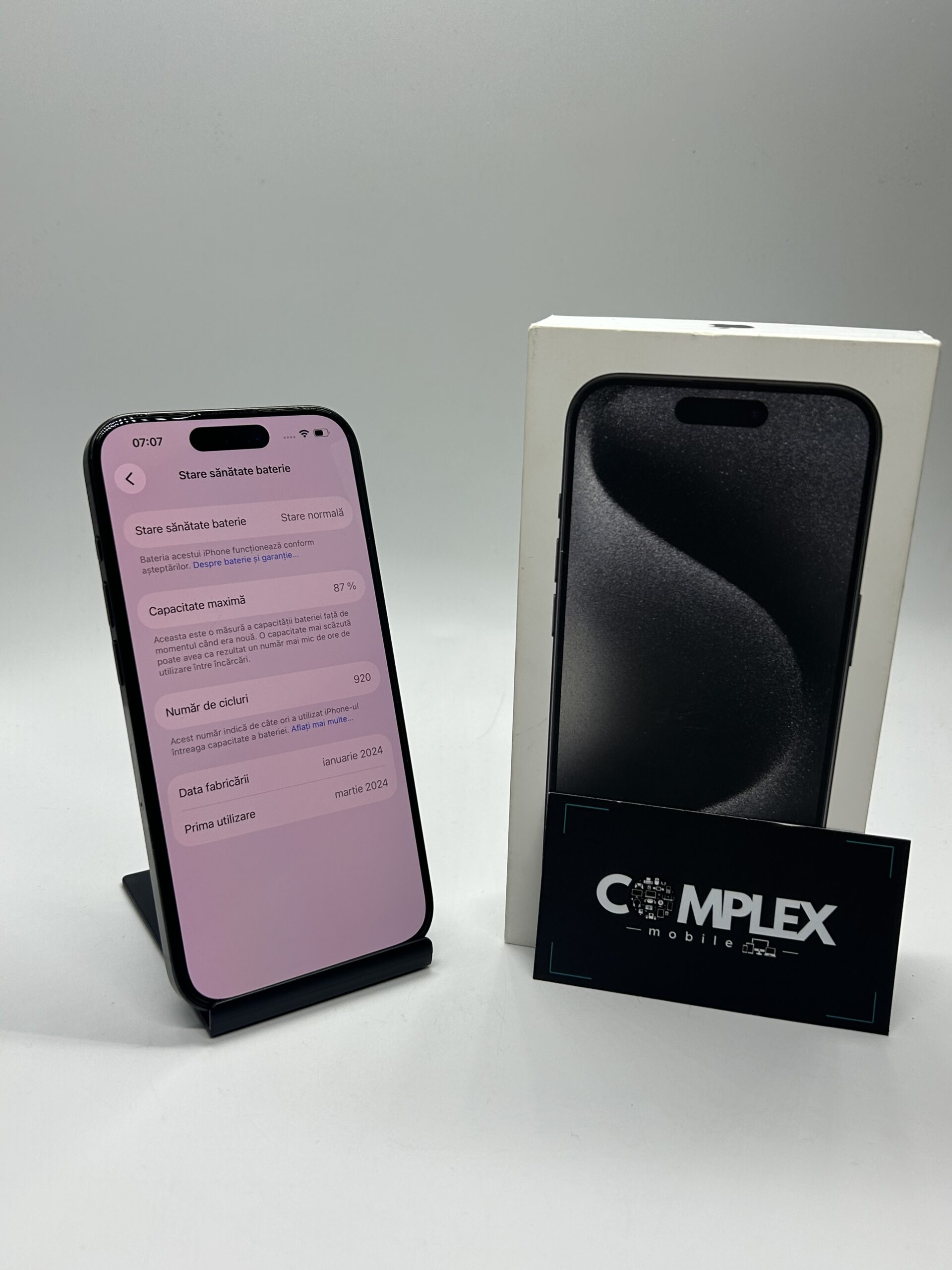 Apple iPhone 15 PRO, 256GB, 5G, Black Titanium - Imagine 7