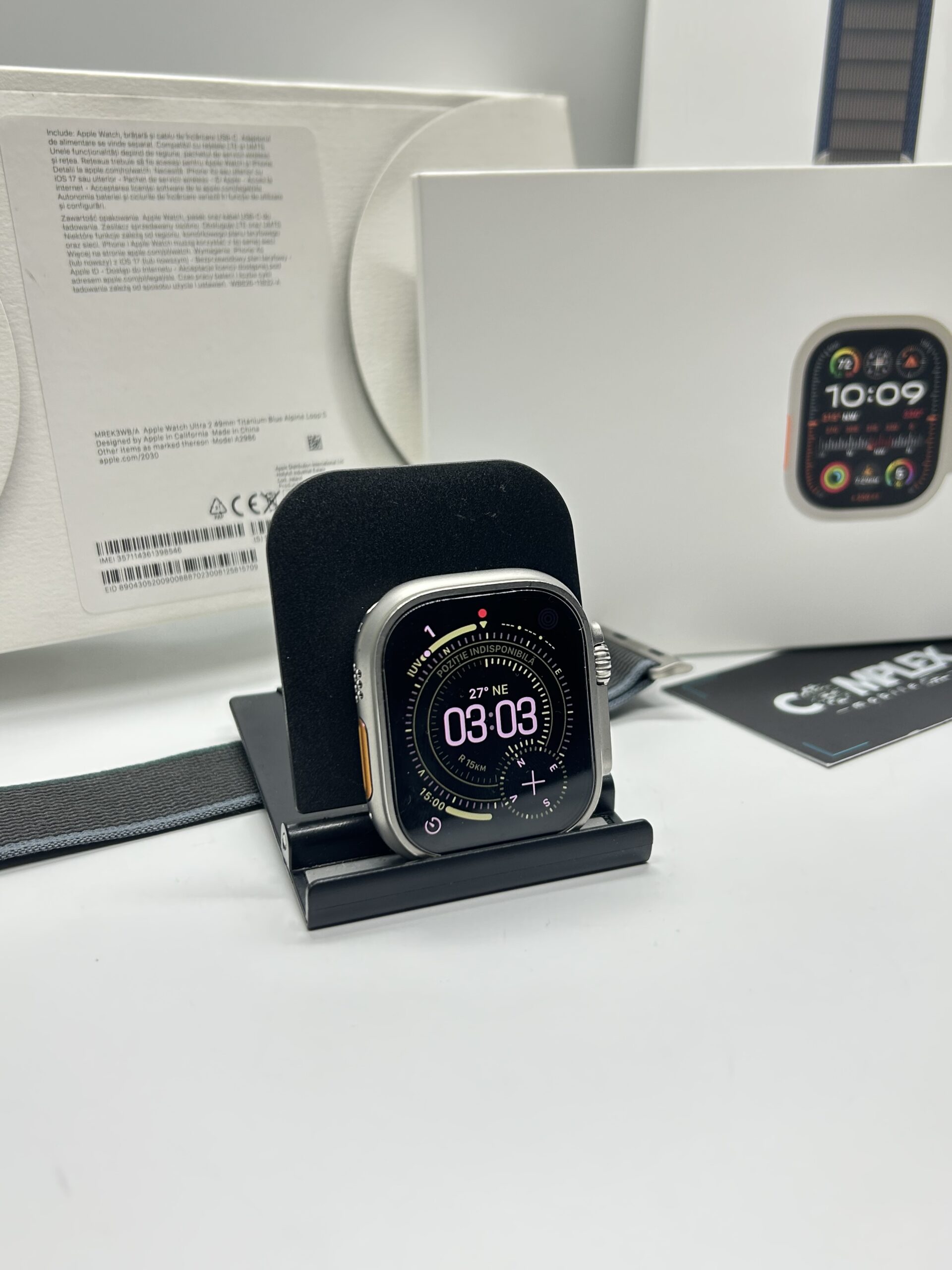 APPLE Watch ULTRA 2, GPS + Cellular, 49mm, Baterie 100% - Imagine 3